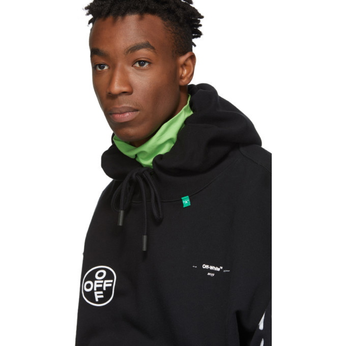 rygrad nyheder kant Off-White SSENSE Exclusive Black Impressionism Diag Stencil Hoodie Off-White