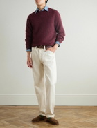 Drake's - HIM Shetland Wool Sweater - Burgundy