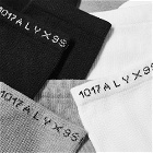 1017 ALYX 9SM Men's 3 Pack Socks in Black/Grey/White