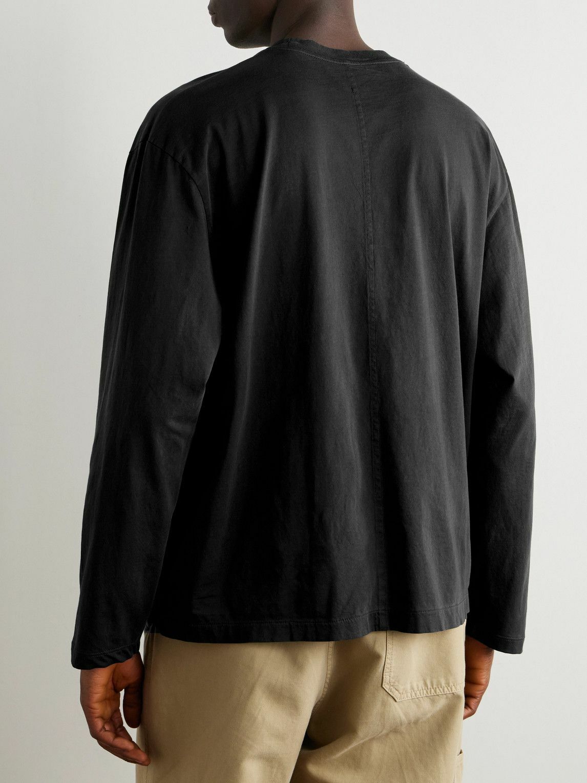 SSAM - Charlie Organic Cotton-Jersey T-Shirt - Black