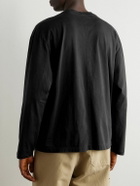 SSAM - Charlie Organic Cotton-Jersey T-Shirt - Black