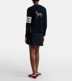 Thom Browne Pleated striped wool miniskirt