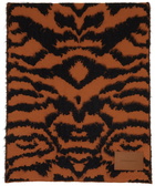 Victoria Beckham Orange & White Cotton Tiger Scarf