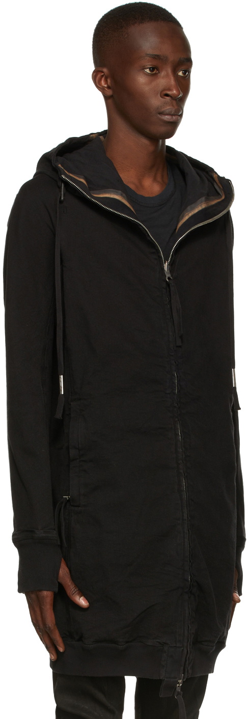 Boris Bidjan Saberi Black Hybrid Zipper 3.1 Coat Boris Bidjan Saberi