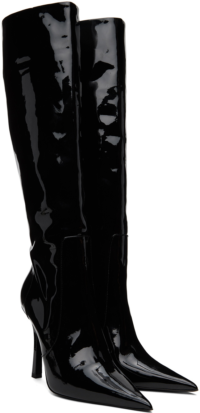 Blumarine Black Pointed Tall Boots