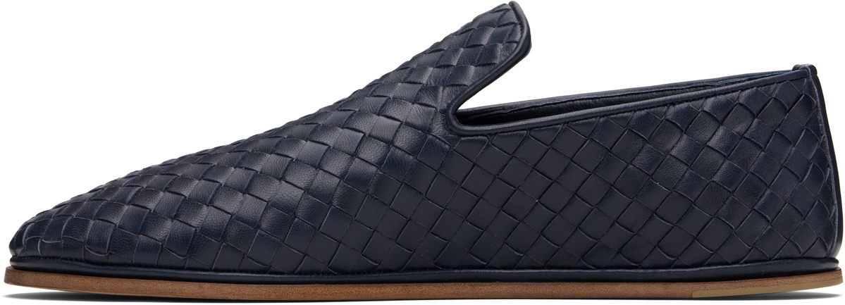 Bottega Veneta Navy Sunday Slippers