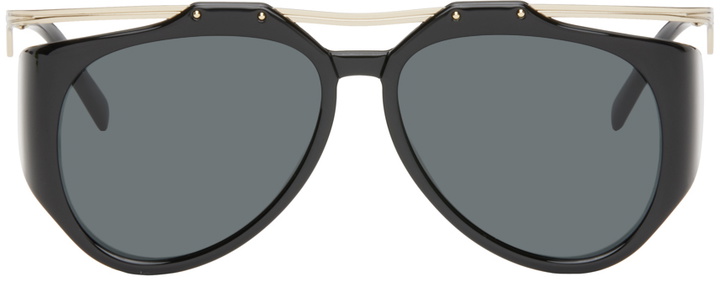 Photo: Saint Laurent Black & Gold SL M137 AMELIA Sunglasses