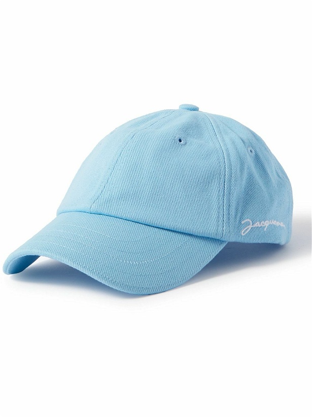 Photo: Jacquemus - La Casquette Logo-Embroidered Cotton-Twill Baseball Cap - Blue