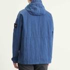 Stone Island Men's Denim Research Nylon Indigo-TC Marmo Parka Jacket in Indigo
