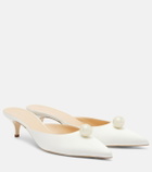 Magda Butrym Faux pearl satin mules