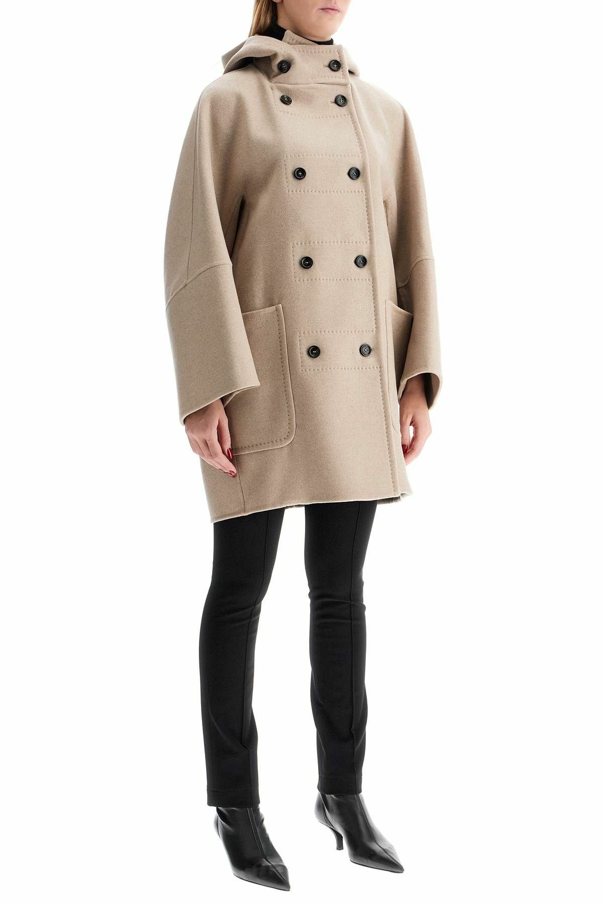Max Mara Women's Double Breasted Coat Mario Beige