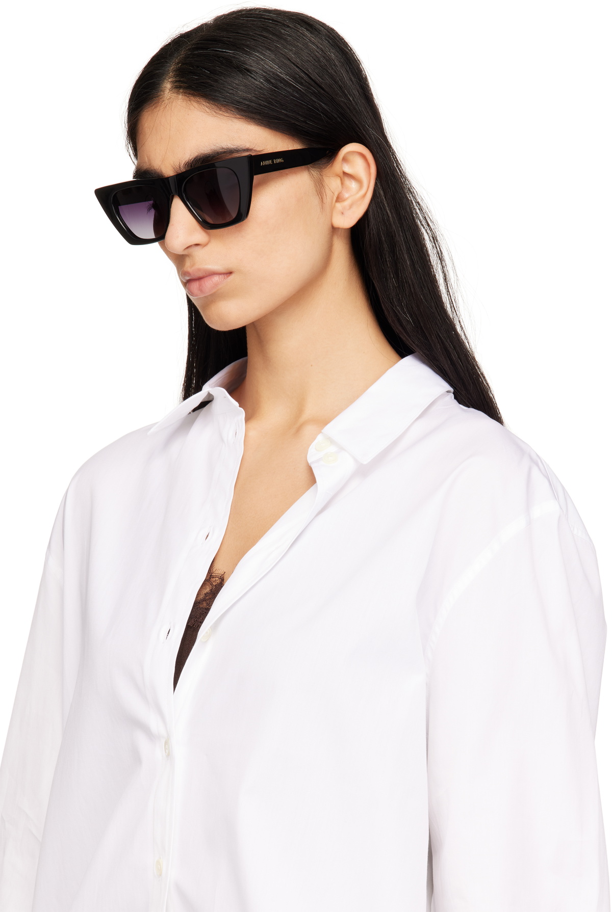 ANINE BING Black Paris Sunglasses