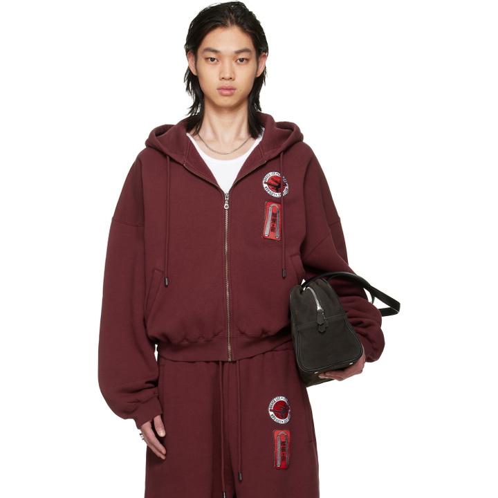Photo: LU'U DAN BRUCE LEE x LỰU ĐẠN Burgundy Zip Hoodie