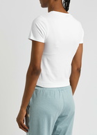 Vuori Pose Ribbed-knit T-shirt White