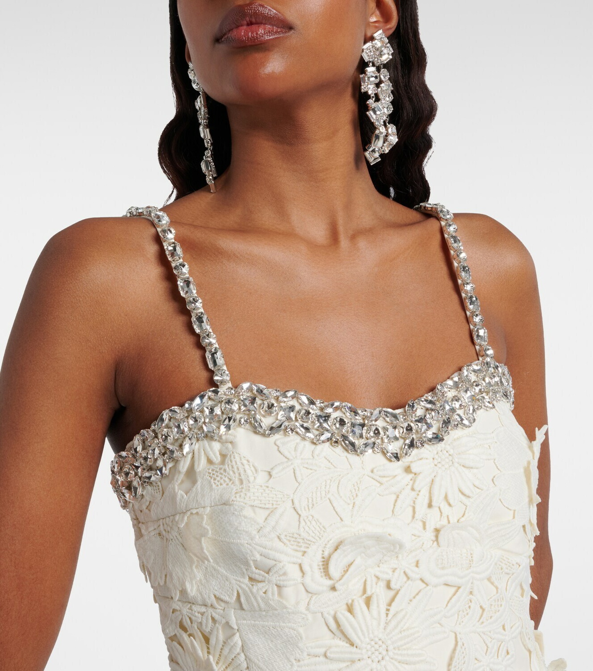 Leo Lin Sophie embellished lace minidress