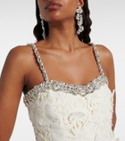 Leo Lin Sophie embellished lace minidress