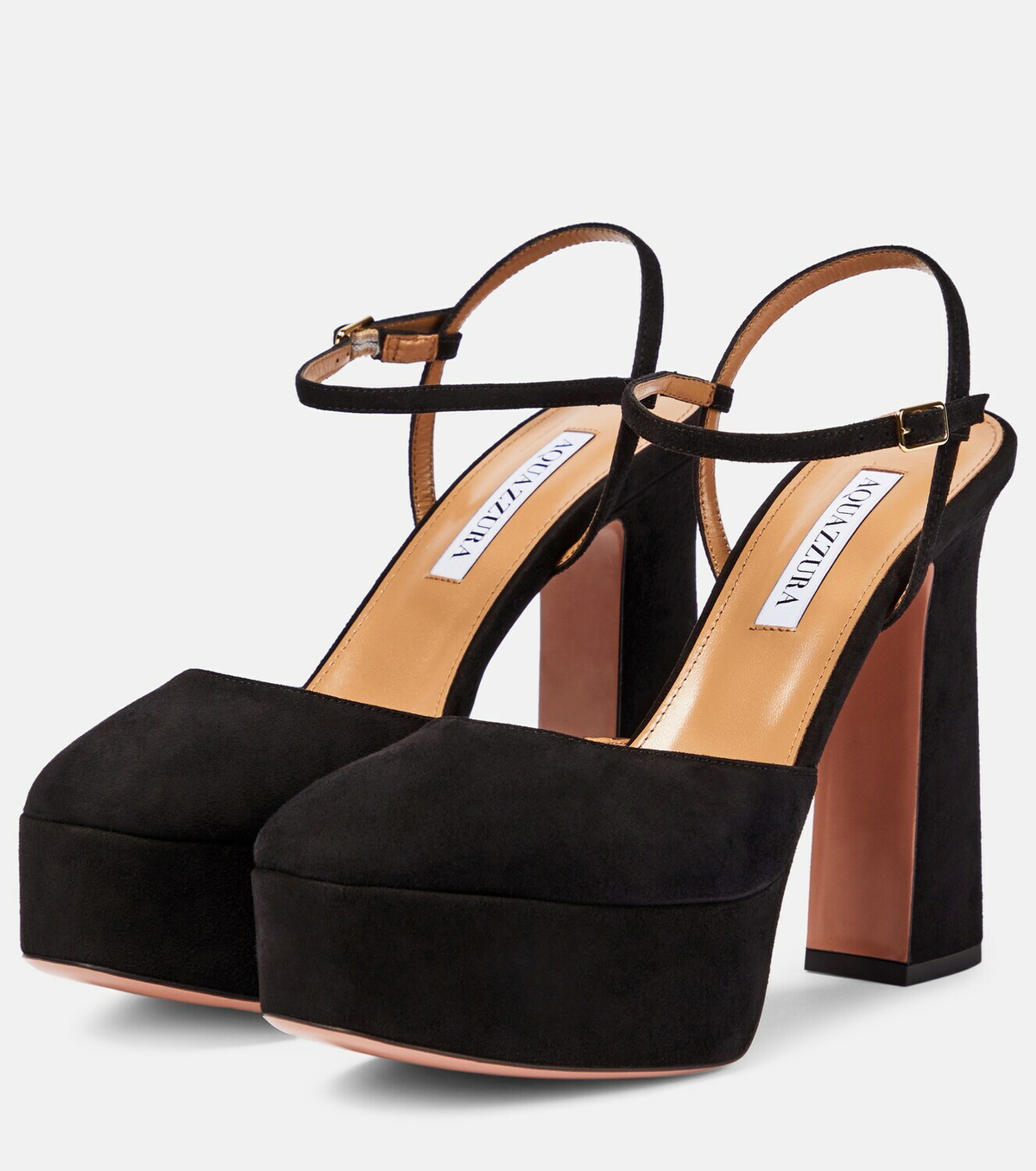 Aquazzura Groove Plateau suede platform pumps
