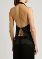 Helmut Lang Satin-twill Waistcoat Black