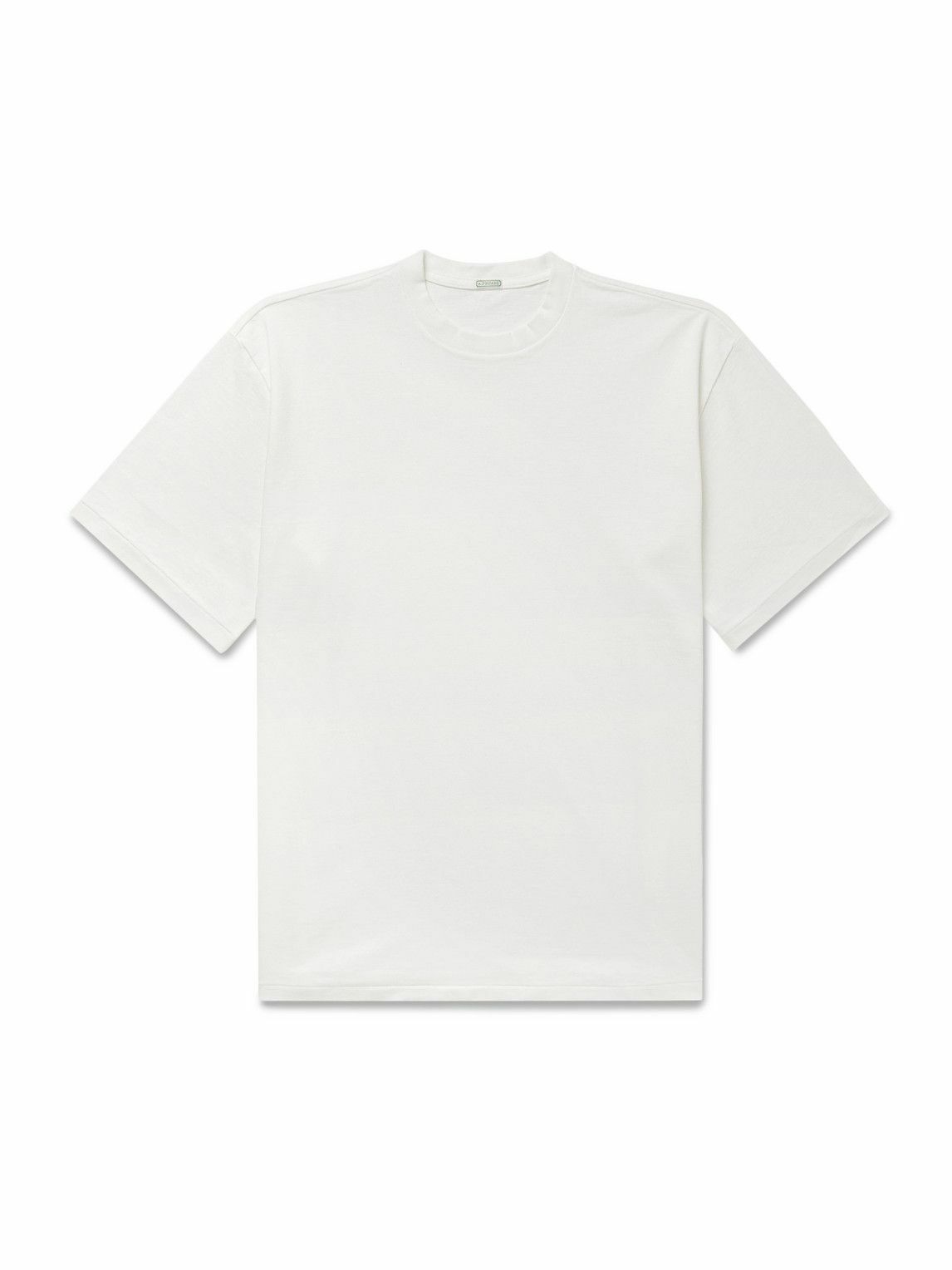 A.PRESSE - Cotton-Jersey T-Shirt - White A.PRESSE