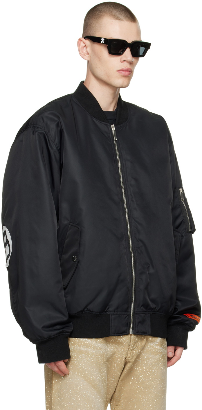 Heron Preston Black 8 Ball Bomber Jacket
