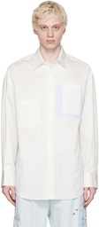 Feng Chen Wang White Offset Pocket Shirt