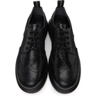 Alexander McQueen Black Croc Lace-Up Brogues