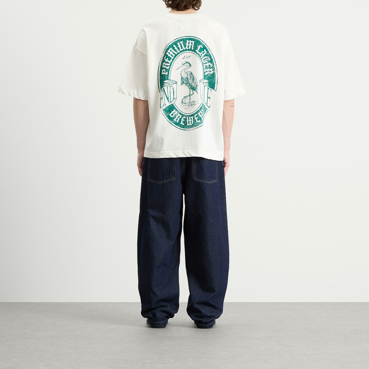 END. Beer Mat T-Shirt in Ecru