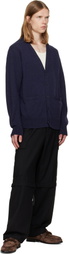 vowels Black Solid Cargo Pants