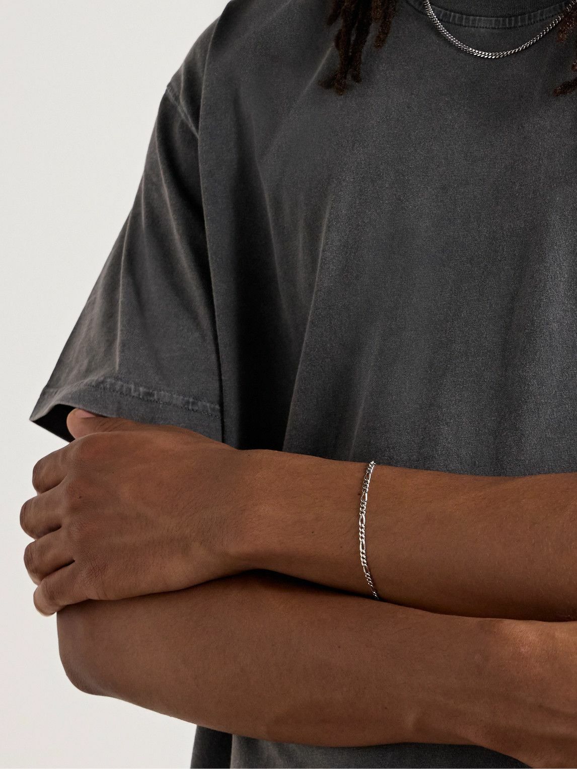 Tom Wood - Bo Slim Recycled Rhodium-Plated Chain Bracelet