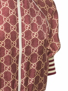 GUCCI - Logo Print Silk Twill Zip Jacket