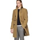 Boss Tan Camel Double-Breasted Coat