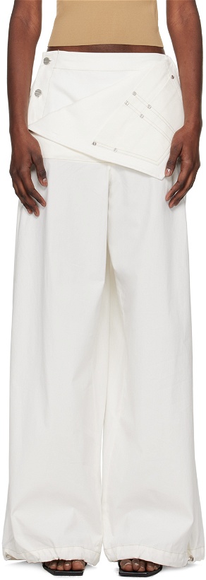 Photo: Dion Lee White Foldover Parachute Trousers