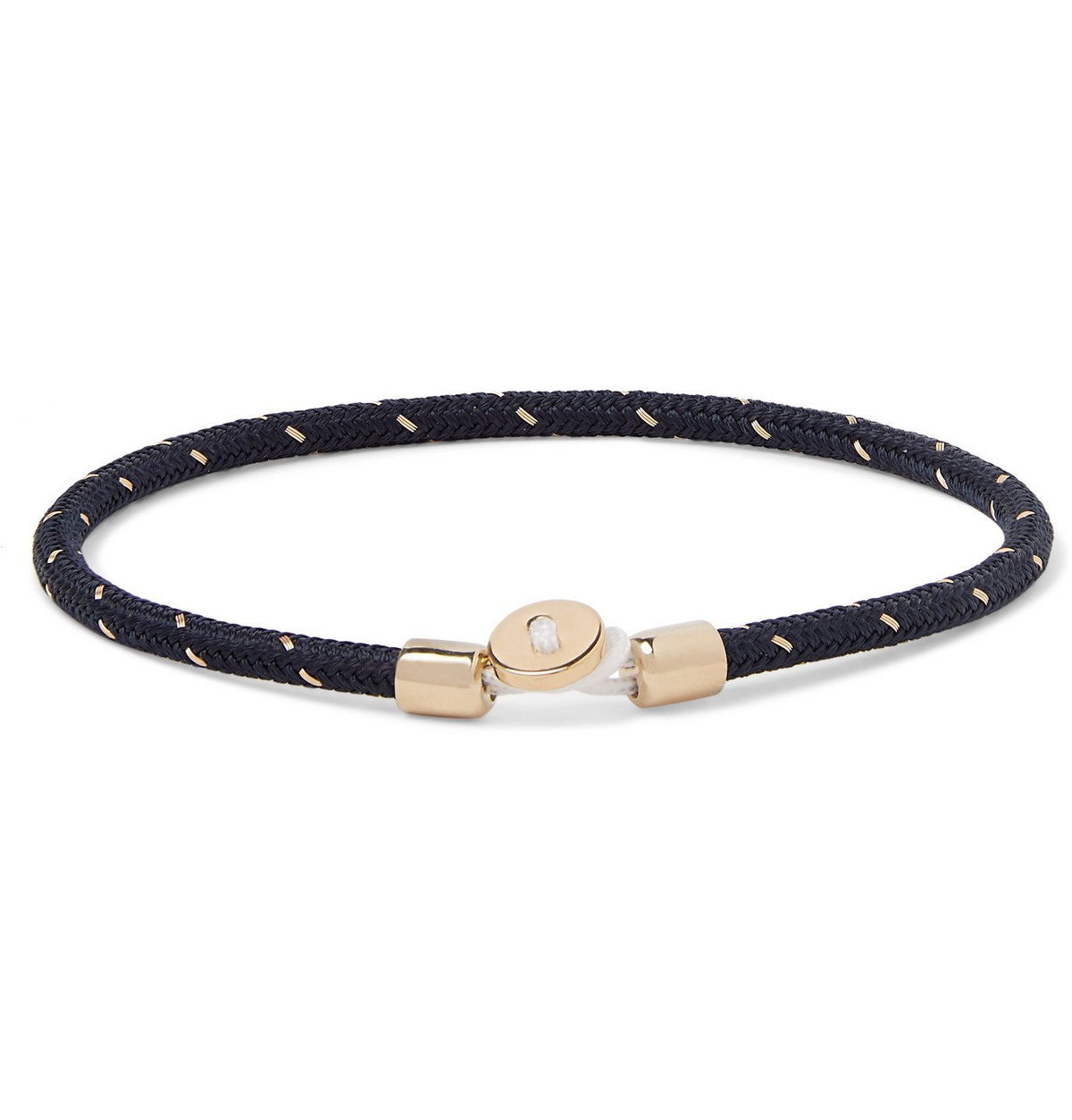 Miansai Nexus Leather Bracelet, Gold Vermeil