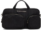 Marine Serre Black Three-Pocket Shoulder Bag