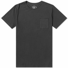 RRL Men's Basic T-Shirt in Faded Black Canvas