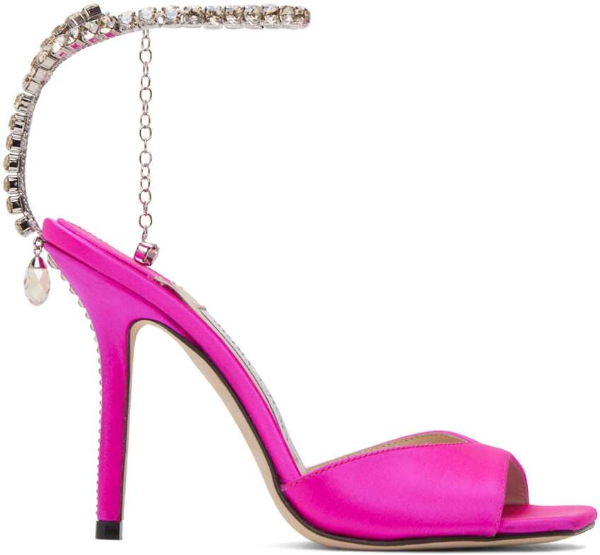 Jimmy Choo Pink Saeda 100 Heeled Sandals Jimmy Choo