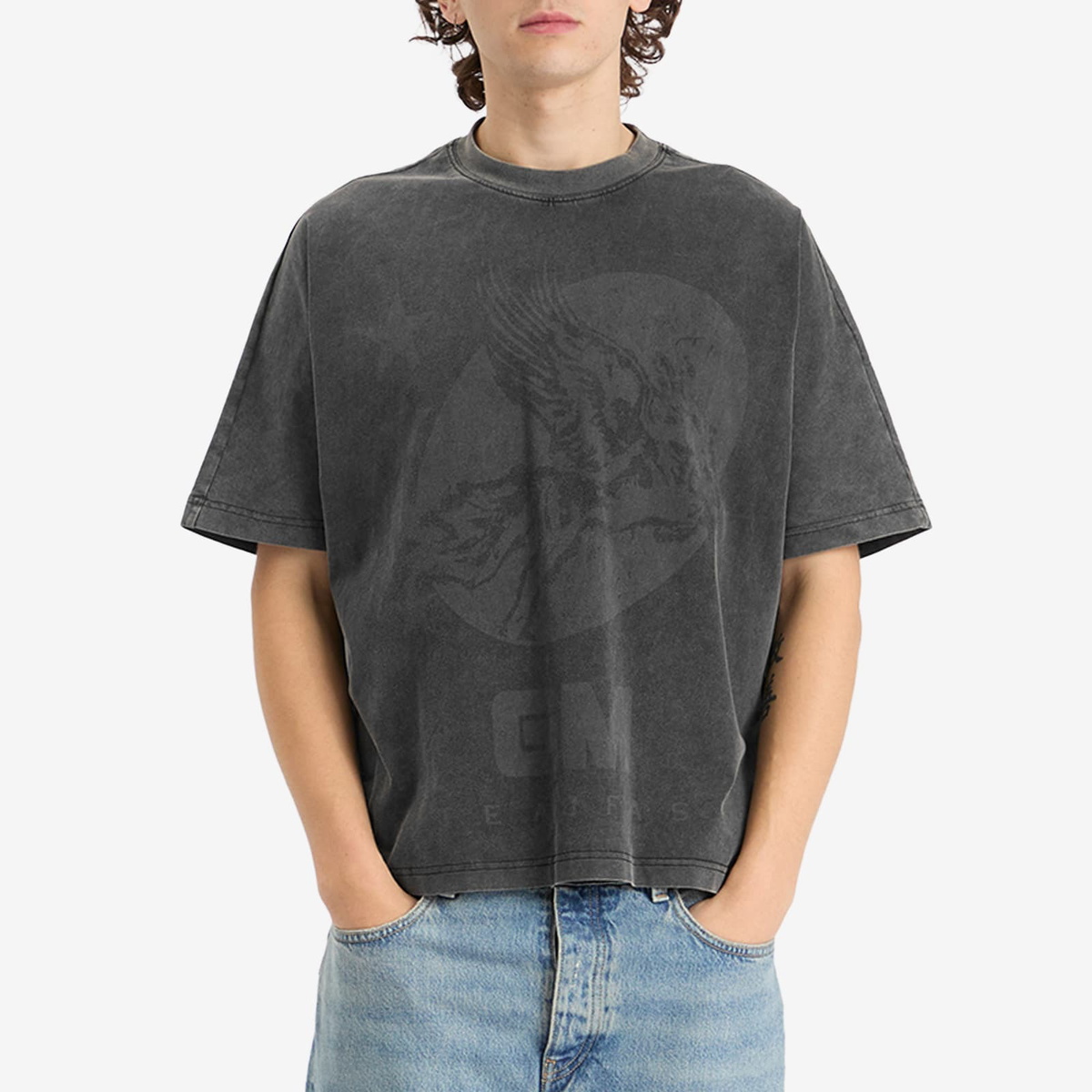 God Made Men's Steadfast T-Shirt in Washed Grey