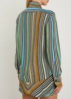 Missoni Striped Metallic-knit Shirt Multicoloured
