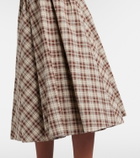 Prada Checked cotton poplin midi dress