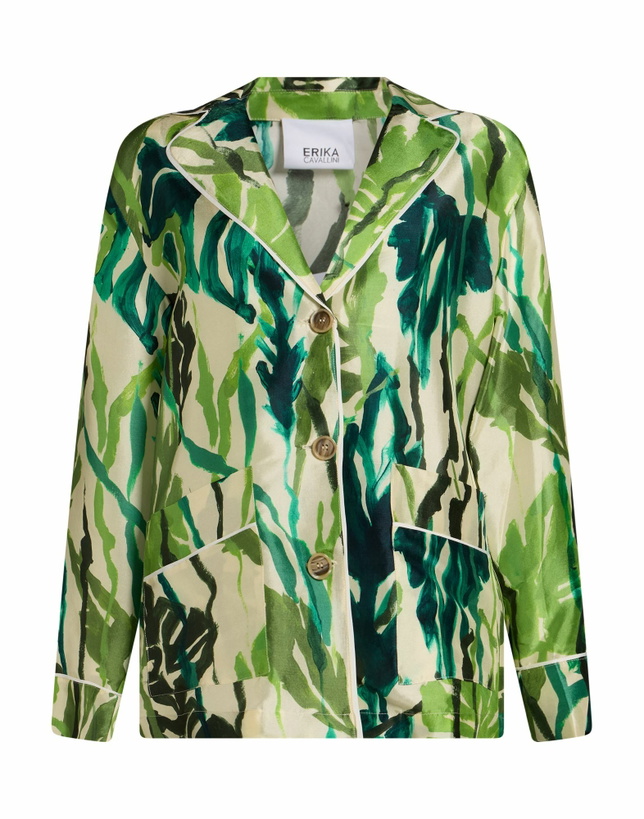 Photo: Erika Cavallini Womens Blazer in Green