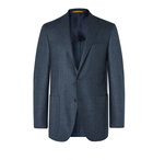 Canali - Kei Slim-Fit Unstructured Herringbone Wool Blazer - Blue