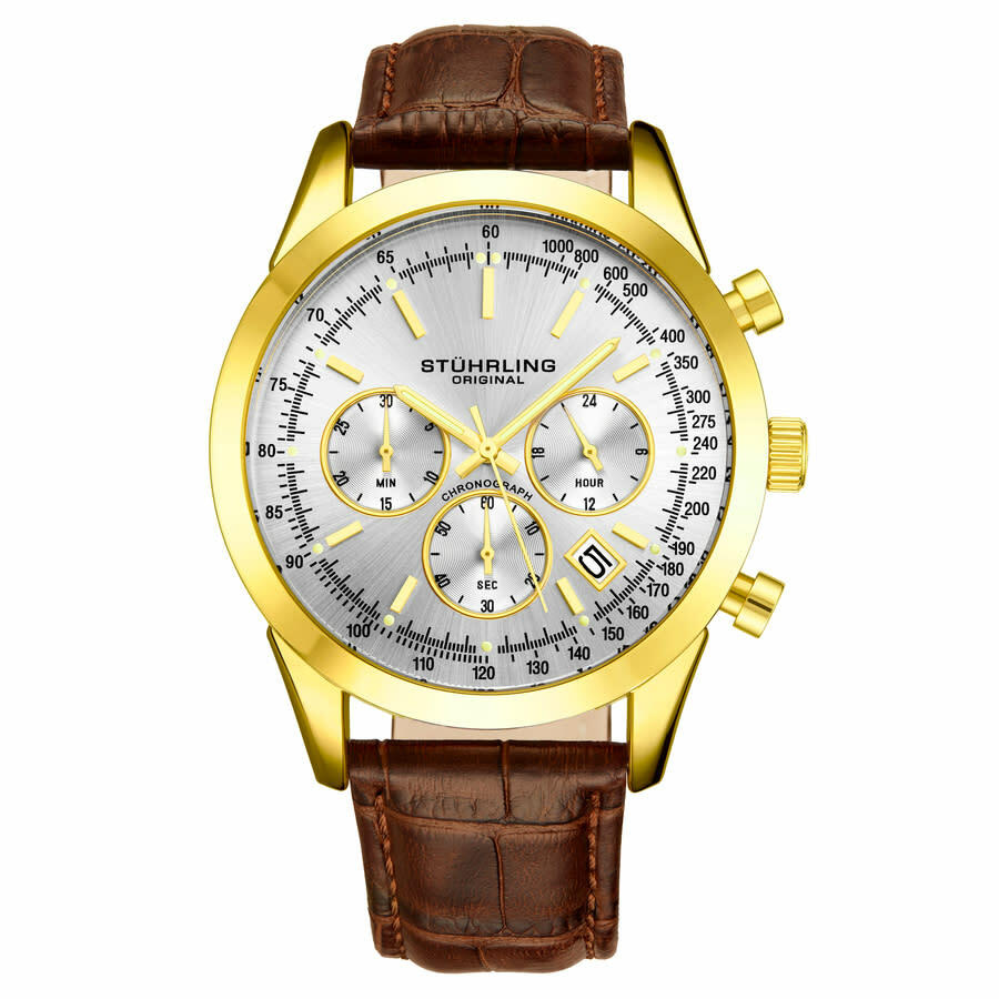 Stuhrling Original Monaco Chronograph Quartz Silver Dial Mens Watch M17171