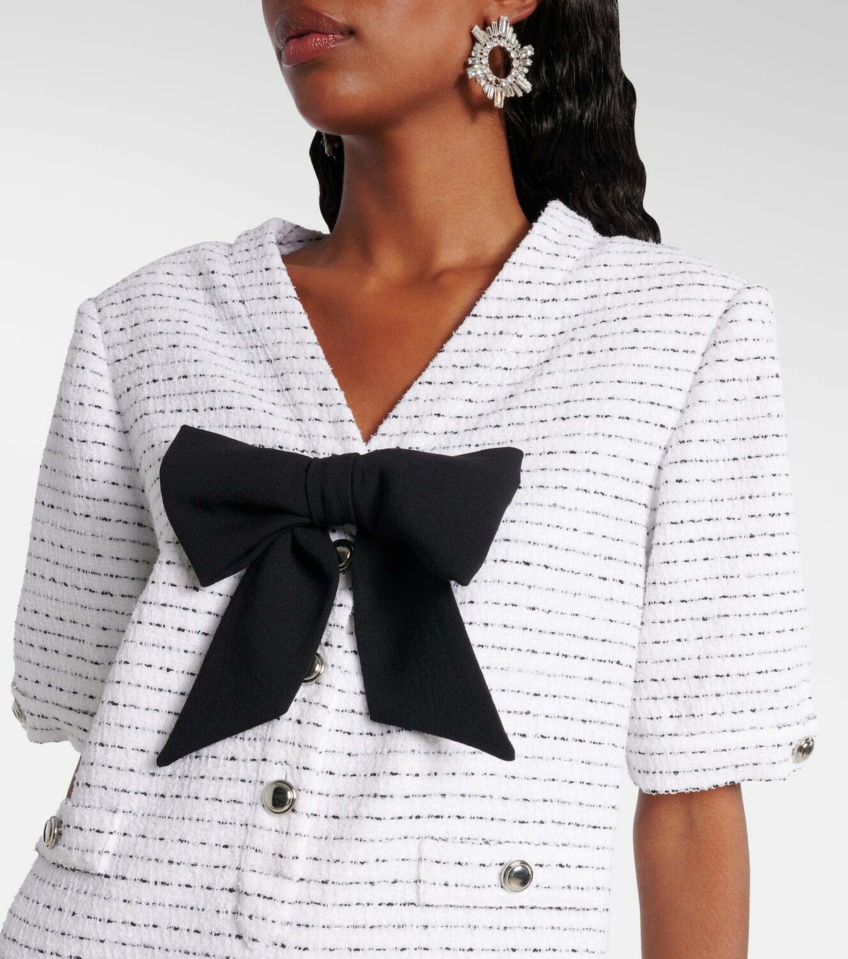 Alessandra Rich Sequined tweed minidress