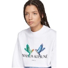 Maison Kitsune White Lovebirds Sweatshirt