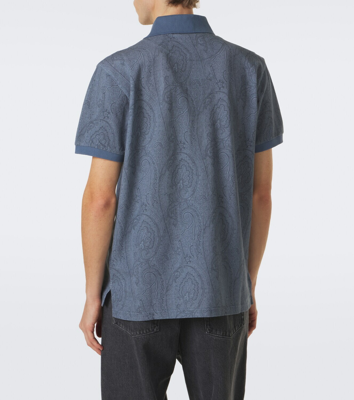 Etro Paisley cotton piqué polo shirt