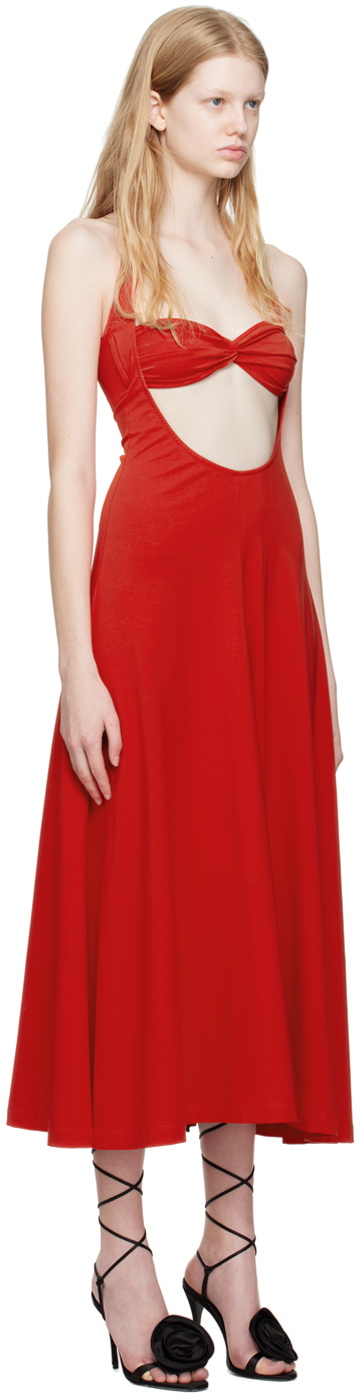 Beaufille Red Baes Midi Dress