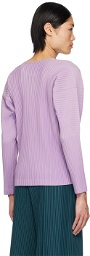 HOMME PLISSÉ ISSEY MIYAKE Purple Dolman Long Sleeve T-Shirt