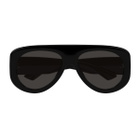 Bottega Veneta Eyewear Bottega Veneta Bv1362s Linea Ribbon 001 Black Grey Sunglasses