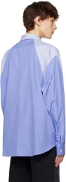 Peter Do Blue Combo Twisted Oversized Shirt