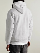 DIME - Headbanger Logo-Embroidered Cotton-Jersey Hoodie - Gray
